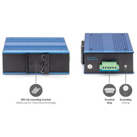 DIGITUS Industrial Gigabit Ethernet Switch, 4+2 Port