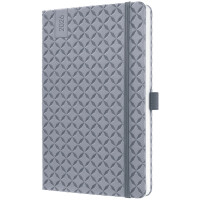 sigel Buchkalender Jolie Flair 2026, Kunstleder, A5, grau