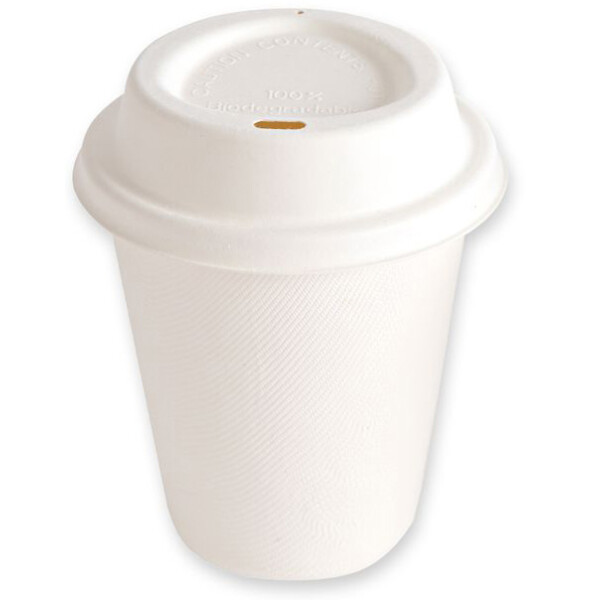 NATURE Star Deckel f&uuml;r Zuckerrohr-Trinkbecher, 94 mm, wei&szlig;