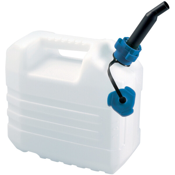 EDA Wasserkanister, 10 Liter, mit Ausgießer, weiß
