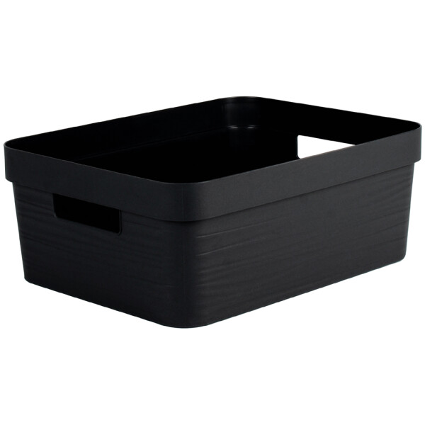 EDA Aufbewahrungsbox STONE, 6 Liter, PP, schwarz