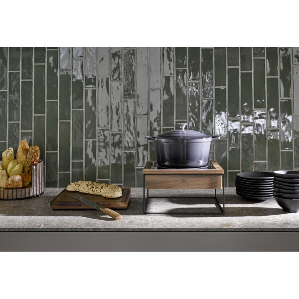 APS Bräter mit Deckel 5STARS, 5,0 Liter, anthrazit