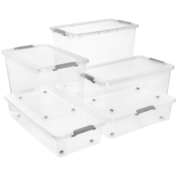 keeeper Unterbettbox "leo", 53 Liter, transparent