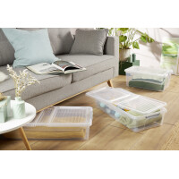 keeeper Unterbettbox "leo", 53 Liter, transparent