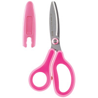 PLUS JAPAN Kinder-Bastelschere FITCUTCURVE KIDS, rund, rosa