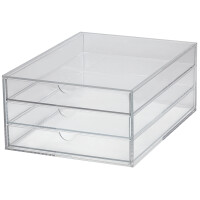MAUL Acryl-Schubladenbox, DIN A4, 3 Schubladen, glasklar