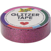 folia Deko-Klebeband Glitzer-Tape, 15 mm x 5 m, pink