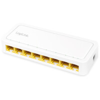 LogiLink Desktop Gigabit Ethernet Switch, 8-Port, weiß