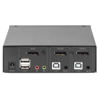 DIGITUS Desktop KVM Switch, 2x1, schwarz