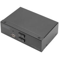 DIGITUS Desktop KVM Switch, 2x1, schwarz