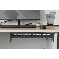 DIGITUS 19" Wandmontagerahmen, vertikal, 2HE, schwarz