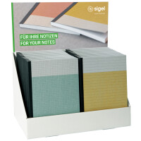 sigel Notizbuch aus Recycling-Papier, DIN A5, Display
