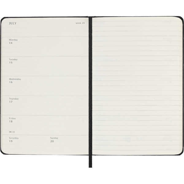 MOLESKINE Taschenkalender 2025 2026, 18 Monate, P A6,schwarz