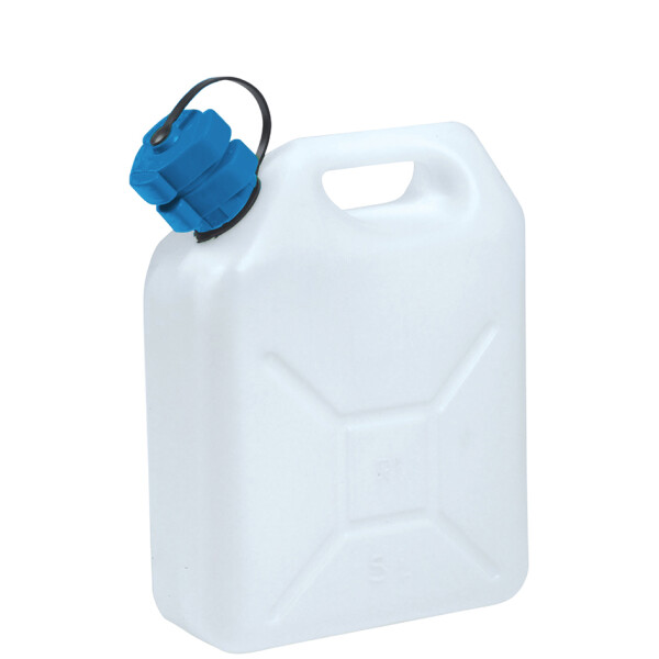 EDA Wasserkanister, 5 Liter, mit Ausgießer, weiß