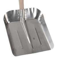 EDA Schaufel mit Holzstiel, Breite: 360 mm, silber