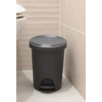 EDA Tret-Kosmetikeimer Stepy, 6 Liter, PP, anthrazit