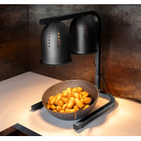 APS Wärmelampe mit 2 Infrarotlampen, schwarz