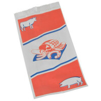 PAPSTAR Fleischerbeutel, gefädelt, weiß mit...