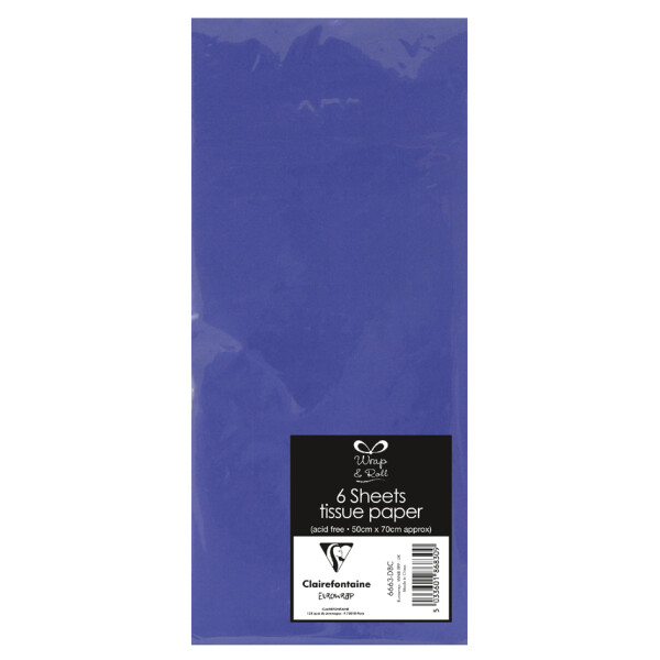 Clairefontaine Seidenpapier, (B)500 x (H)700 mm, hellblau