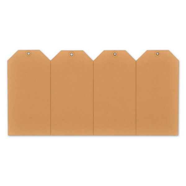 rillprint Warenanhänger, 65 x 130 mm, kraft braun