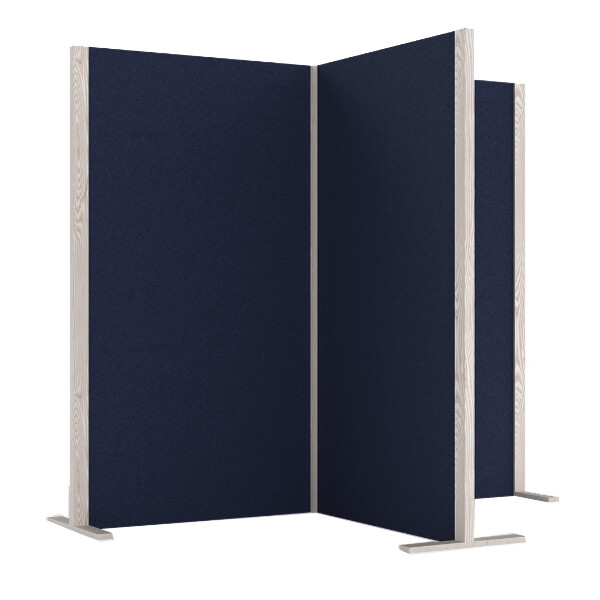 magnetoplan Akustik-Trennwand Wood Series, Cube, blau