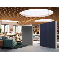magnetoplan Akustik-Trennwand Wood Series, Cube, blau