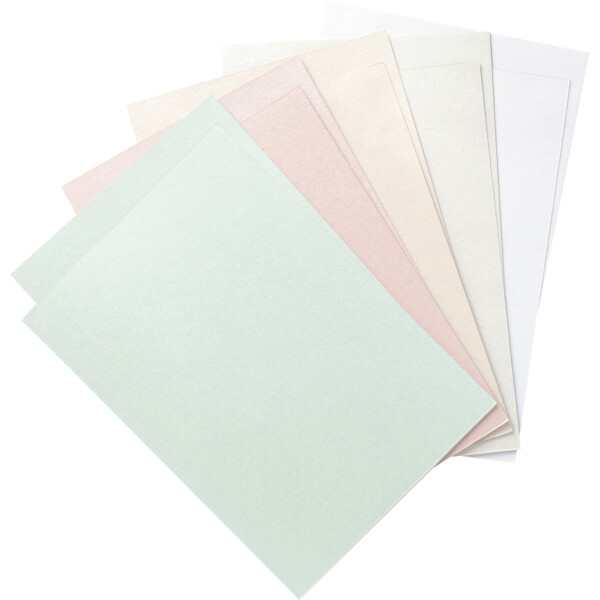 folia Klappkarten-Set, 105 x 150 mm, perlmutt pastell