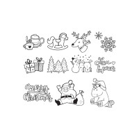 HEYDA Motivstempel-Set "Xmas Patches", in...