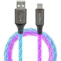 ANSMANN Daten- & Ladekabel mit LEDs, USB-A - USB-C...