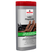 NIGRIN Leder-Pflegetücher, Spenderbox