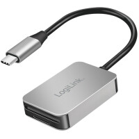 LogiLink USB-C 3.2 Gen 1 Dual-Kartenleser, aus Aluminium