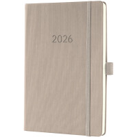 sigel Buchkalender Conceptum 2026, ca. DIN A5, taupe