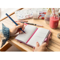 sigel Buchkalender Jolie Feel 2026, Textil, A5, blau