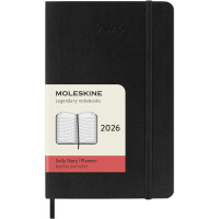 MOLESKINE Taschenkalender 2026, Tage, P A6, Softc., schwarz