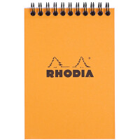 RHODIA Spiralnotizblock No. 13, DIN A6, kariert, schwarz