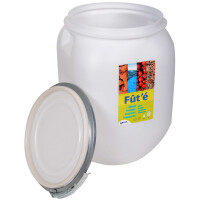 EDA Aufbewahrungs-Fass, 25 Liter, Kunststoff, weiß
