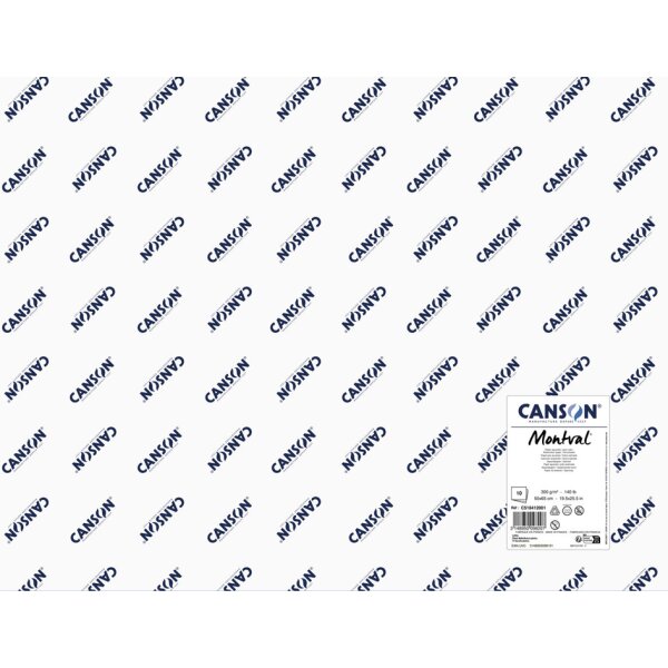 CANSON Aquarellpapier "Montval", 300 g qm, 500 x 650 mm