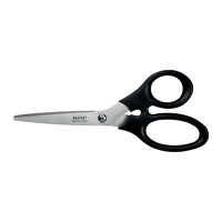 LEITZ Schere, Länge: 185 mm, rund, schwarz