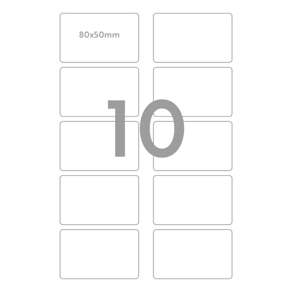 rillprint Namensschild-Etiketten, 80 x 50 mm, weiß