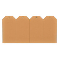 rillprint Warenanhänger, 25 x 50 mm, kraft braun