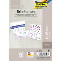folia Briefkarte, 190 g qm, DIN A6, weiß