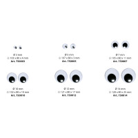 folia Wackelaugen, rund, 5 mm, nicht selbstklebend