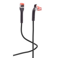 FLEXLINE Patchkabel Kat. 6A, U FTP, biegbar, schwarz, 0,5 m