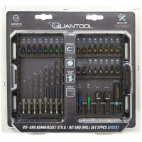 QUANTOOL Bit- & Bohrer-Satz, 37-teilig, in Kunststoffbox