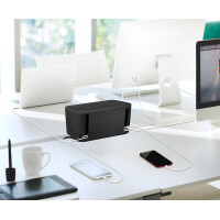 LogiLink Kabelbox mit Steckdosenleiste, 5-fach, weiß