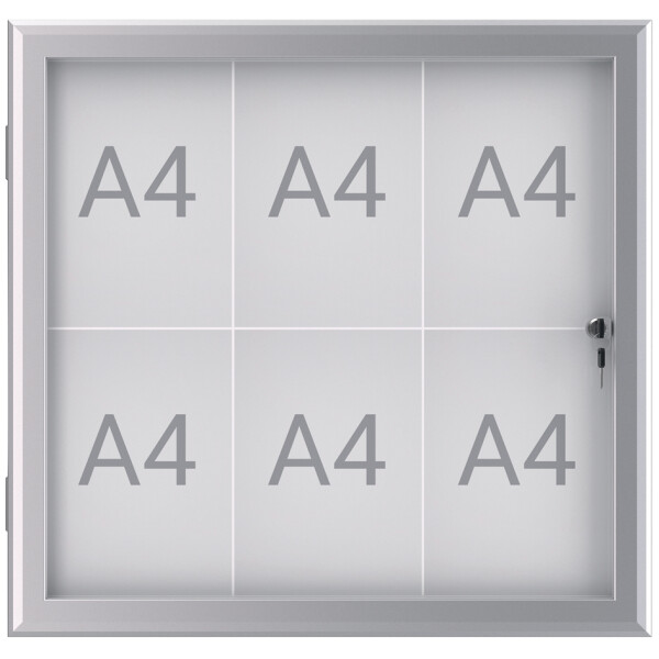 MAUL Schaukasten MAULexcite, 6 x DIN A4, Aluminium