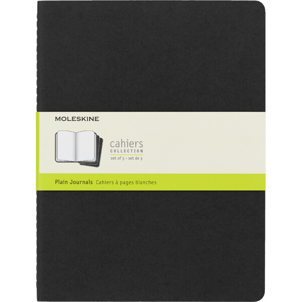 MOLESKINE Notizheft Cahier, XL, kariert, Karton, schwarz