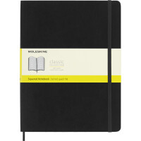 MOLESKINE Notizbuch, XL, kariert, Softcover, schwarz