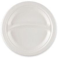 NATURE Star Zuckerrohr-Menü-Teller, rund, 229 mm,...