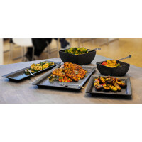 APS Tablett FROSTFIRE, (B)530 x (T)162 mm, silber-schwarz